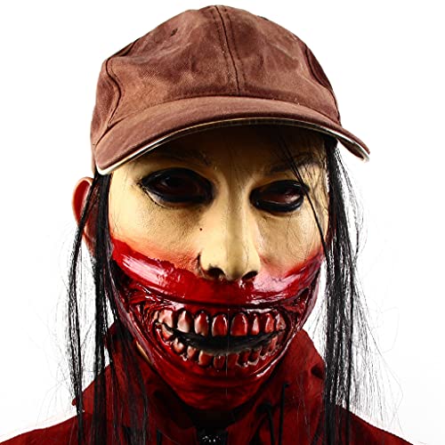 XINGLIDA Horror Halloween Horror Festival Party Cosplay Komplett Gesichtsbedeckung Spukhaus Neuheit Halloween Kopfbedeckung Kostümzubehör von XINGLIDA