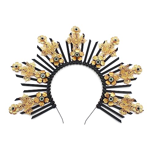 XINGLIDA Lolitaa Halocrown Kopfbedeckung DIY Material SunGoddess Barock Kopfschmuck Kronen Stirnband DIY Barock Tiaras DIY Haloheadband (13#) von XINGLIDA