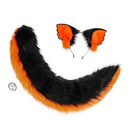 XINGLIDA Tierimitat Hundeohren Stirnband Schwanz Halloween Cosplay Zubehör Erwachsene von XINGLIDA