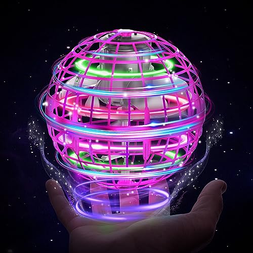 XINHOME Fliegender Ball, Flying Ball mit Led-Beleuchtung, Orbi Ball Drohne Orbit Ball Hover Toy Geschenke für Jungen Mädchen 6-12 Jahre Flying Orb Ball Spielzeug von XINHOME