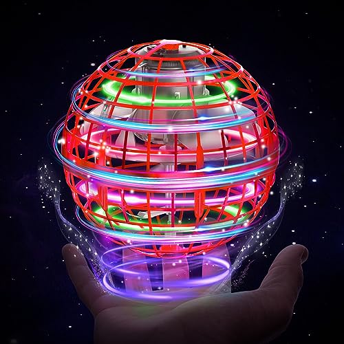 XINHOME Fliegender Ball, Flying Ball mit Led-Beleuchtung, Orbi Ball Drohne Kinder Flying Orb Ball Hover Toy Geschenke für Jungen Mädchen 6-12 Jahre Flying Orb Ball Spielzeug von XINHOME