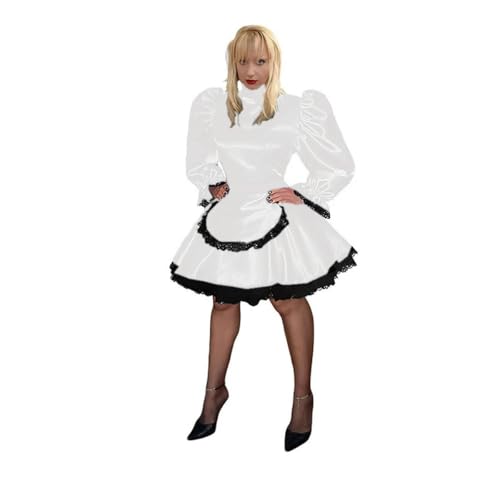 XINLIANYI Französisches Dienstmädchen-Kleid, Kunstleder, Cosplay-Uniform, Vintage-Outfit, personalisierbar XINLIANYI Französisches Dienstmädchen-Kleid, Kunstleder, Cosplay-Uniform, Vintage-Outfit, personalisierbar von XINLIANYI