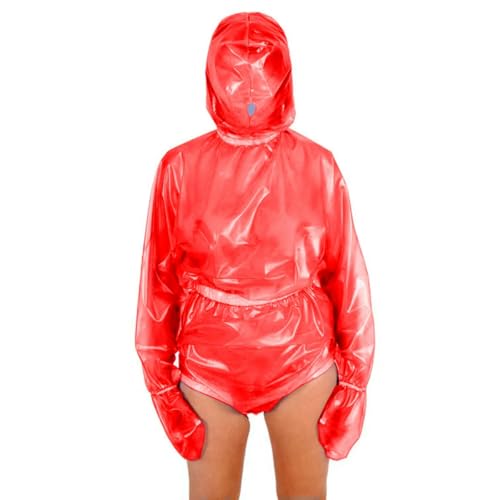 XINLIANYI Maskierter Damen-Body mit Kapuze, PVC, Reißverschluss hinten, Kunststoff, elastisch, Nachtclub, Cosplay, Kostüm, anpassbar XINLIANYI Maskierter Damen-Body mit Kapuze, PVC, Reißverschluss hinten, Kunststoff, elastisch, Nachtclub, Cosplay, Kostüm, anpassbar von XINLIANYI