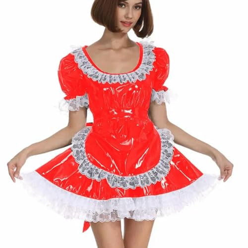 XINLIANYI Weißes Spitzenkostüm für Damen, Cosplay, kurzärmelig, mit Schürze, personalisierbar XINLIANYI Weißes Spitzenkostüm für Damen, Cosplay, kurzärmelig, mit Schürze, personalisierbar von XINLIANYI