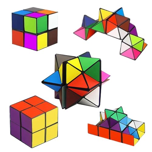 2 in 1 Zauberwürfe,Infinity Würfel,Speed Cube,Stress und Angst Abbauen,3D Puzzle Magic Star Cube für Erwachsene und Kinder von XINTONG