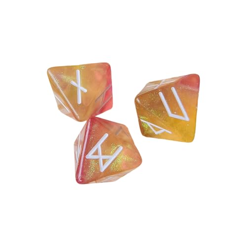 3er-Pack Würfel mit Fantasy-Thema, 8 Facetten, langlebig, Acryl-Konstruktion, glatte Würfel für Wahrsagungstafel, tragbare Tischplatten, Spielzubehör 3er-Pack Würfel mit Fantasy-Thema, 8 Facetten, langlebig, Acryl-Konstruktion, glatte Würfel für Wahrsagungstafel, tragbare Tischplatten, Spielzubehör von XINYIN