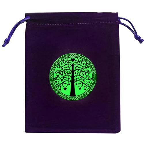 XINYIN Divinations Tarot Karten Würfeltasche Mini Hochzeitstasche Tischdecke Orakel Kartenspiel Tasche Schmuckaufbewahrung Kordelzug Tarot Taschen Tarot Kartentasche Hülle von XINYIN