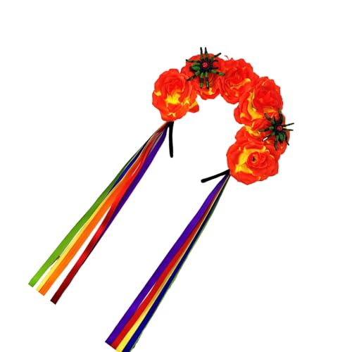 XINYIN Halloween-Kopfbedeckung für Kinder und Erwachsene, Blumen-Spinnen-Dekoration, festliche Kopfbedeckung für verschiedene Altersgruppen, Halloween-Blume und Spinnen Stirnbänder XINYIN Halloween-Kopfbedeckung für Kinder und Erwachsene, Blumen-Spinnen-Dekoration, festliche Kopfbedeckung für verschiedene Altersgruppen, Halloween-Blume und Spinnen Stirnbänder von XINYIN