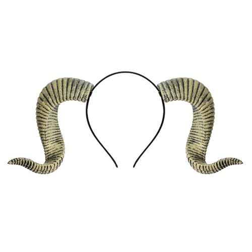 XINYIN Punk Thema Ziegenhorn Haarband Rollenspiel Party Kopfschmuck mit abnehmbarem Band für Bühnenauftritte Dressingup Requisiten Ziegenhorn Haarband XINYIN Punk Thema Ziegenhorn Haarband Rollenspiel Party Kopfschmuck mit abnehmbarem Band für Bühnenauftritte Dressingup Requisiten Ziegenhorn Haarband von XINYIN