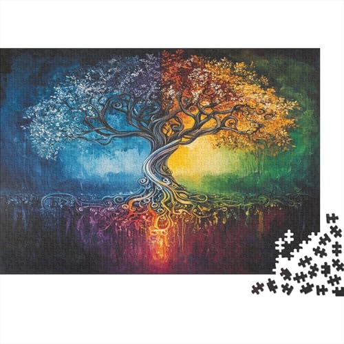 Baum des Lebens 1000 Teile Puzzle Für Erwachsene, Hochwertige Recycelbare MateriAußerirdische Und Druck Puzzlespiel, Familienspiel, Geschenk Für Liebhaber Oder Freunde Puzzel 1000pcs (75x50cm) von XINYUEST