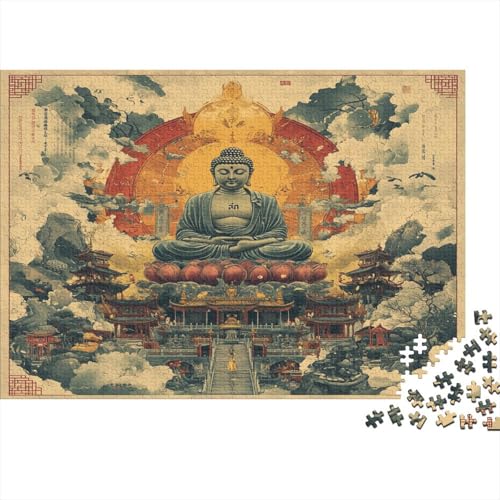 Buddha Puzzle 1000 Teile Für Erwachsene Und Kinder Ab 14 Jahren Für Stressabbauer Puzzel 1000pcs (75x50cm) von XINYUEST