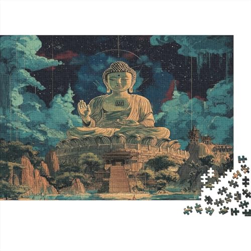 Buddha Puzzlespiel 1000 Teile Puzzle Für Erwachsene Und Kinder Ab 14 Jahren, Puzzle Erwachsenen Puzzlespi Puzzel 1000pcs (75x50cm) von XINYUEST