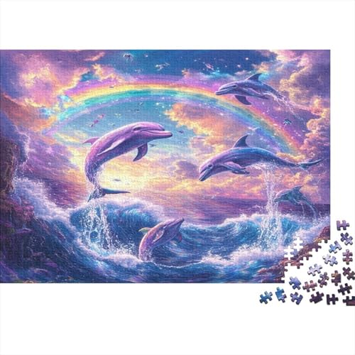 Delphin Puzzle 1000 Teile Puzzle Für Erwachsene Und Kinder Ab 14 Jahren Puzzel 1000pcs (75x50cm) von XINYUEST