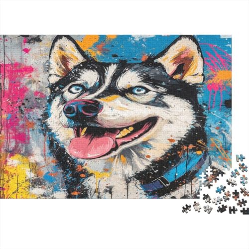 Sibirischer Husky Puzzle 1000 Teile Erwachsene, Puzzlespiel Jigsaw Puzzles Erwachsenen Puzzlespiel Puzzel 1000pcs (75x50cm) von XINYUEST