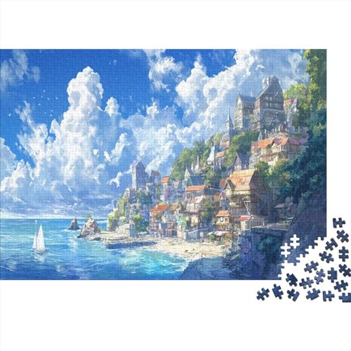 Sonnenuntergang im Hafen Puzzle 1000 Teile Für Erwachsene Und Kinder Ab 14 Jahrenfür Stressabbauer Puzzlespiel Erwachsenen Puzzlespiel Puzzel 1000pcs (75x50cm) von XINYUEST