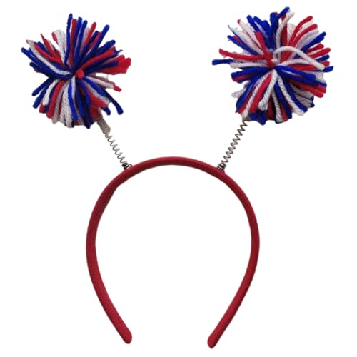 Lovely Dopamine Look Stirnband Regenbogen Pompoms Form Haarreifen Plüsch Kopfschmuck Ostern Party Cosplay Kostüm Requisiten Unisex Pompons Stirnbänder für Frauen Pompons Stirnbänder für Mädchen von XINgjyxzk