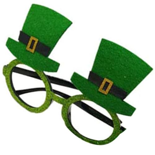 XINgjyxzk Patrick's Day Kleeblatt-Brille, grün, Vier Kleeblätter, Sonnenbrille, Patrick's Day, Zubehör für Patrick's Day, Dekorationen, Grünkleeblatt-Sonnenbrille von XINgjyxzk