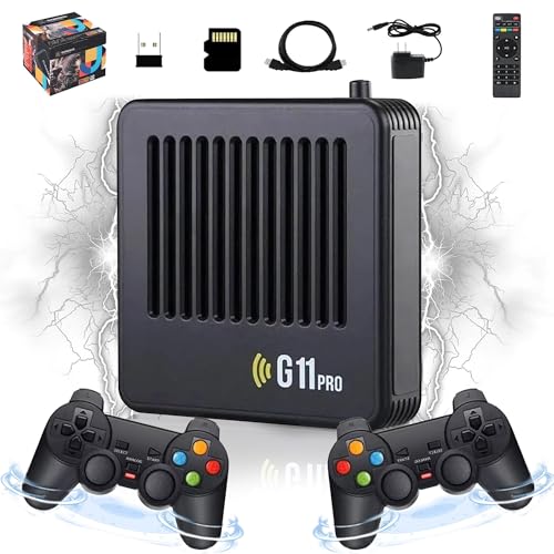 G11 Pro Retro Videospiel Konsole Spiel Stick,Eingebaute 32000 Spiele,40 Emulatoren,4k HDMI Game Box,2.4g Wireless Controllern,Portable Plug and Play Gaming Konsole,Geschenk für Männer,Ehemann (64G) von XIXIMENG