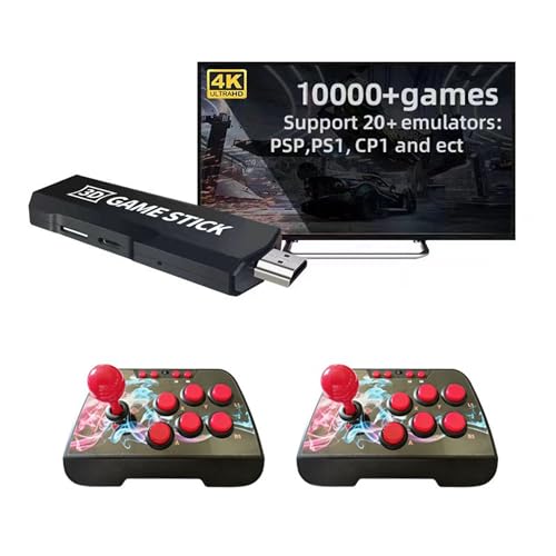 X2 Video-Spielkonsole, Ultar Retro-Spielstick, 4K, Retro-Spielkonsole, 256 G, integrierte 10000+ 3D-Spiele, HDMI-Ausgang für TV, 20+ Emulatoren, Arcade für Kinder und Erwachsene von XIXIMENG