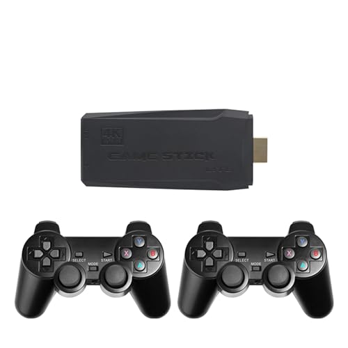 XIXIMENG 64G Retro Konsole 21000+ Spielen Zwei kabellose Controller,4K Retro spielekonsole HDMI Plug and Play Wireless Game Stick für TV von XIXIMENG