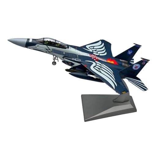 Flugzeug 1/100 Amerikanisches Mcdonnell Douglas F15E Global Hawk-Kampfflugzeug Aus Druckguss, Kinderspielzeug Metallflugzeug(Blue) von XIYUEYING