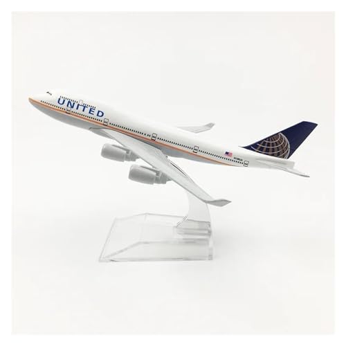 Flugzeug 1:400 United Airlines Boeing 747 Flugzeugmodell Metallsimulation Verkehrsflugzeugmodell Metallflugzeug von XIYUEYING