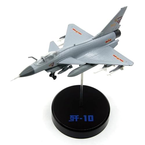 Flugzeug Diecast Chinesische Luftwaffe J-10 Militarisierter Kampf Raptor Fighter Legierung Modell 1:144 Maßstab Spielzeug Geschenk Metallflugzeug von XIYUEYING