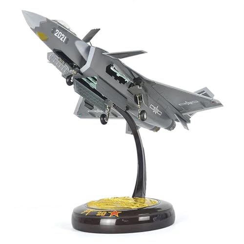 Flugzeug Diecast Chinesischer J-20 Militarisierter Kampfjet Legierung & Kunststoff Modell Maßstab 1:48 Spielzeug Geschenk Metallflugzeug von XIYUEYING