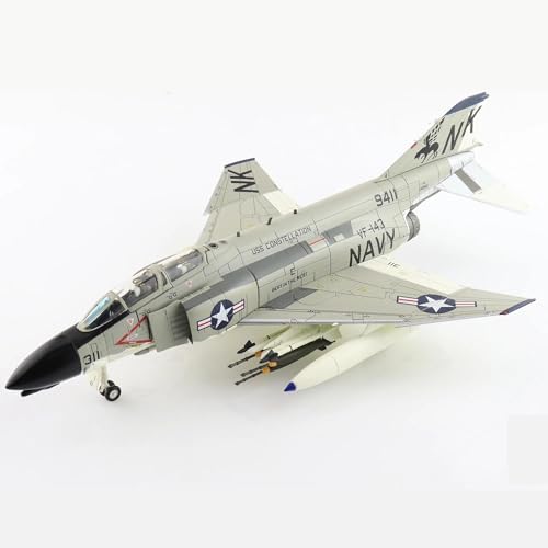 Flugzeug Druckguss-Modell des F-4B Ghost II-Kampfjets Aus Legierung Im Maßstab 1:72, Spielzeug, Geschenkdisplay Metallflugzeug von XIYUEYING