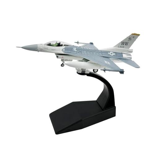 Flugzeug Fighter 1/100 F16C-Druckgussmodell, Geeignet Für Die Desktop-Dekoration Im Schlafzimmerregal Metallflugzeug von XIYUEYING