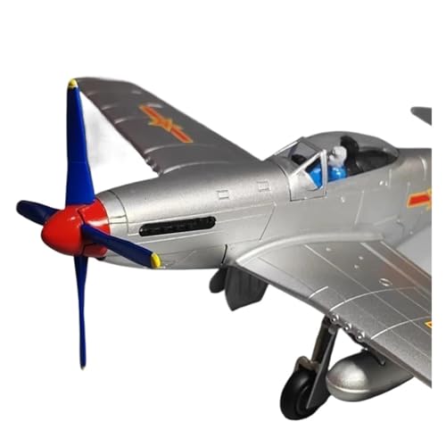 Flugzeug Maßstab 1:48 P51 Kampfflugzeug Fertiges Flugzeug Simulationsmodell Statische Dekoration Souvenir Geschenke Für Erwachsene Jungen Metallflugzeug von XIYUEYING