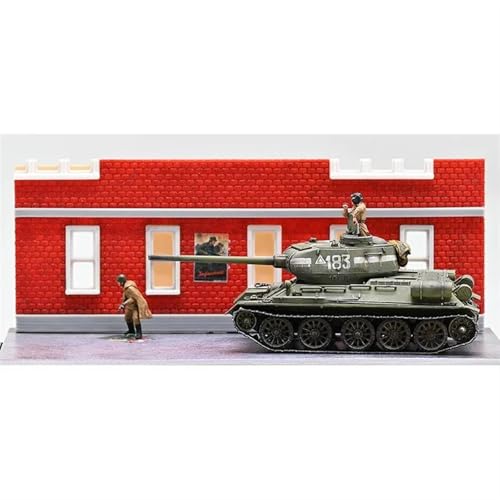 Militärische Panzer 1:72 Maßstab T-34 Panzer Mit Berliner Plattform Und Person Plastiksimulation Fertigmodell Gepanzertes Kampffahrzeug von XIYUEYING