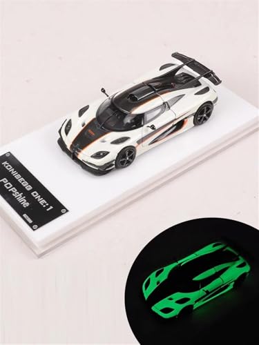 Supercar 1:64 Koenigsegg One 1 Nachtlicht Druckguss-Modellauto Limitierte Auflage 399 Kraftfahrzeuge von XIYUEYING