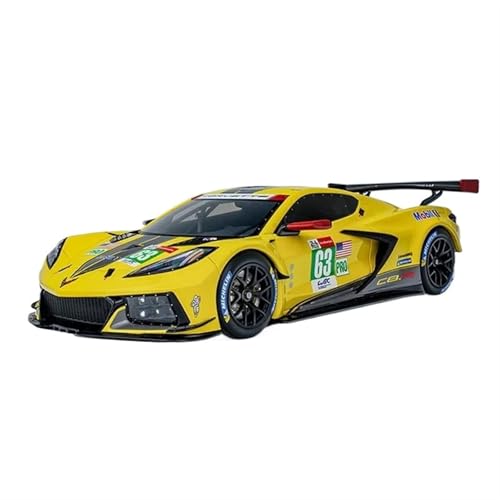 XIYUEYING Supercar Maßstab 1:18 Resin Supercar C8 -R Racing Toys Cars Modell Gelb Classics Geschenke Für Erwachsene Kraftfahrzeuge von XIYUEYING