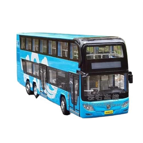 Supercar Maßstab 1:43 Diecast Alloy Beijing New Energy Double Decker Bus Spielzeug Autos Modell Geschenke Statische Anzeige Kraftfahrzeuge(Blue) von XIYUEYING