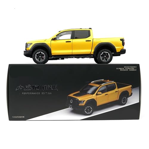 XIYUEYING Kleine Automodelle 1:24 Hochsimulationslegierungsautomodell Great Wall Cannon Shanhai Cannon Gelbes Druckgussauto Miniaturmodelle von XIYUEYING