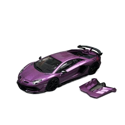 XIYUEYING Kleine Automodelle 1:64 Supercar-Rückabdeckung, Abnehmbare Legierung, Statisches Modell, Ornament-Sammlung, Geschenk, Miniatur Miniaturmodelle(Purple) von XIYUEYING