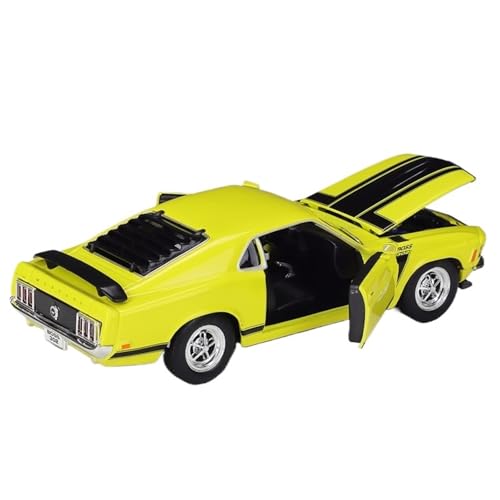 XIYUEYING Maßstabsgetreues Modell 1/24 Für Mustang 1970 BOSS 302 Vintage Legierung Auto Modell Kit Erwachsene Hobby Sammlung Kinder Spielzeug Auto Geschenk Miniaturmodelle von XIYUEYING