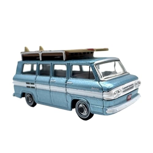 XIYUEYING Maßstabsgetreues Modell 1/87 Für Chevrolet Blue Passagier Travel Camping Car Model Kit Alloy Toy Car Simulationssammlung Miniaturmodelle von XIYUEYING