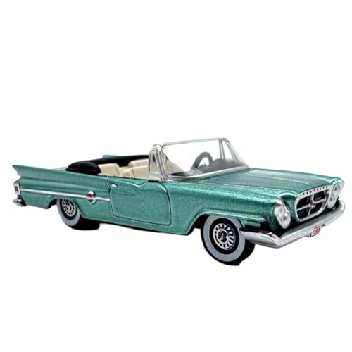 XIYUEYING Maßstabsgetreues Modell 1/87 Für Chrysler 300 Türkisgrün 1961 Auto -Modell -Kit -Legierung Spielzeugauto -Simulationssammlung Miniaturmodelle von XIYUEYING