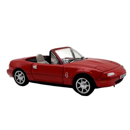 XIYUEYING Maßstabsgetreues Modell 1/87 Für Mazda MX5MK1 Cabrio Red Car Model Kit Alloy Toy Car Simulations Sammlung Ornamente Miniaturmodelle von XIYUEYING