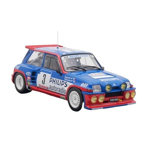 XIYUEYING Maßstabsgetreues Modell 1:24 Für Renault Turbo WRC Rallyeauto Modellauto Sammlerspielzeug Ornament Geeignet Als Geschenk Für Kinder Miniaturmodelle von XIYUEYING