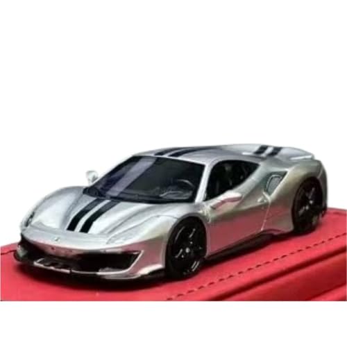 XIYUEYING Maßstabsgetreues Modell 1:64 Für Ferrari Pista Silber Cabrio Harz Auto Modell Statische Dekoration Geeignet Für Sammeln Miniaturmodelle von XIYUEYING