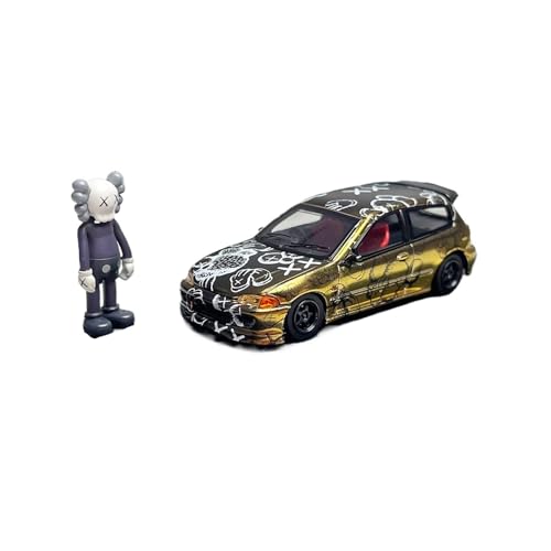 XIYUEYING Maßstabsgetreues Modell 1:64 Für Honda EG6 Legierung Beschichtung Malerei Auto Modell Statische Kit Hobby Spielzeug Auto Geschenk Miniaturmodelle(Silver) von XIYUEYING