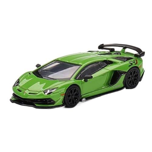 XIYUEYING Maßstabsgetreues Modell 1:64 Für Lamborghini SVJ Verde Legierung Automodell Statisches Ornament Für Die Sammlung Als Geschenk Für Kinder Miniaturmodelle von XIYUEYING