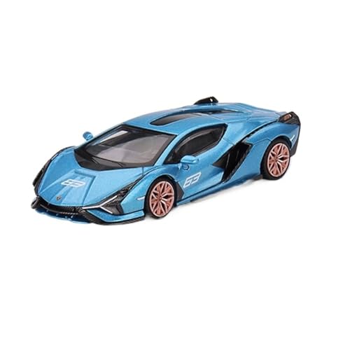 XIYUEYING Maßstabsgetreues Modell 1:64 Für Lamborghini Sian FKP Blau Legierung Auto Modelle Statische Dekoration Für Sammlung Als Geschenke Miniaturmodelle von XIYUEYING