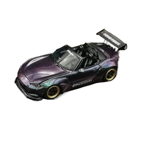 XIYUEYING Maßstabsgetreues Modell 1:64 Für Mazda Verfärbung Lila Öffnendes Harz Automodell Sammlerornament Geeignet Als Geschenk Miniaturmodelle von XIYUEYING