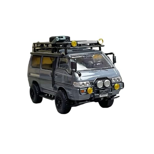 XIYUEYING Maßstabsgetreues Modell 1:64 Für Mitsubishi Delica Off-Road Van 3. Generation Legierung Auto Modell Kit Micro Spielzeug Auto Geschenk Miniaturmodelle(Gray) von XIYUEYING