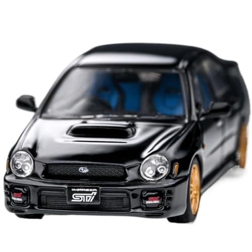 XIYUEYING Maßstabsgetreues Modell 1:64 Für Subaru Impreza STi 7. Generation Travel Legierung Modellbausatz Hobby Spielzeugauto Geschenk Miniaturmodelle(Black) von XIYUEYING