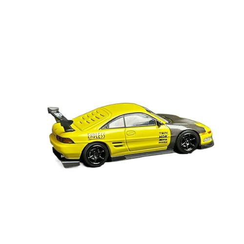 XIYUEYING Maßstabsgetreues Modell 1:64 Gelb Für Toyota MR2 SW20 Legierung Modellbausatz Erwachsene Kinder Hobby Spielzeugauto Statisches Geschenk Miniaturmodelle von XIYUEYING